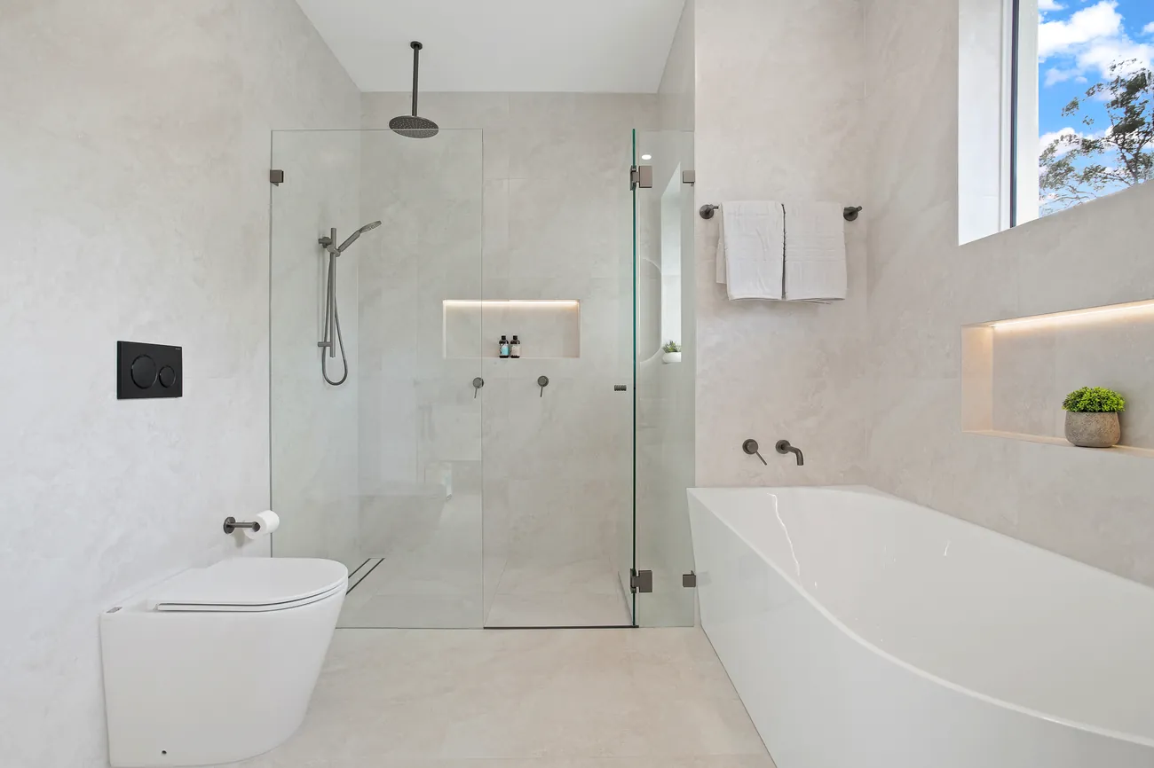 Bathroom with walk-in shower