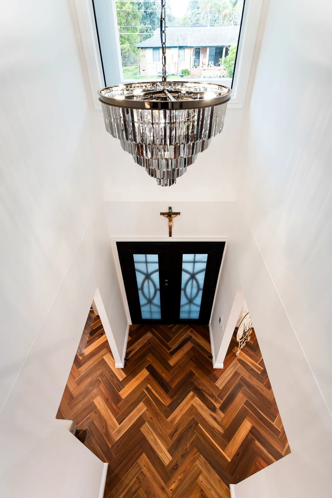 Entry void and feature chandelier