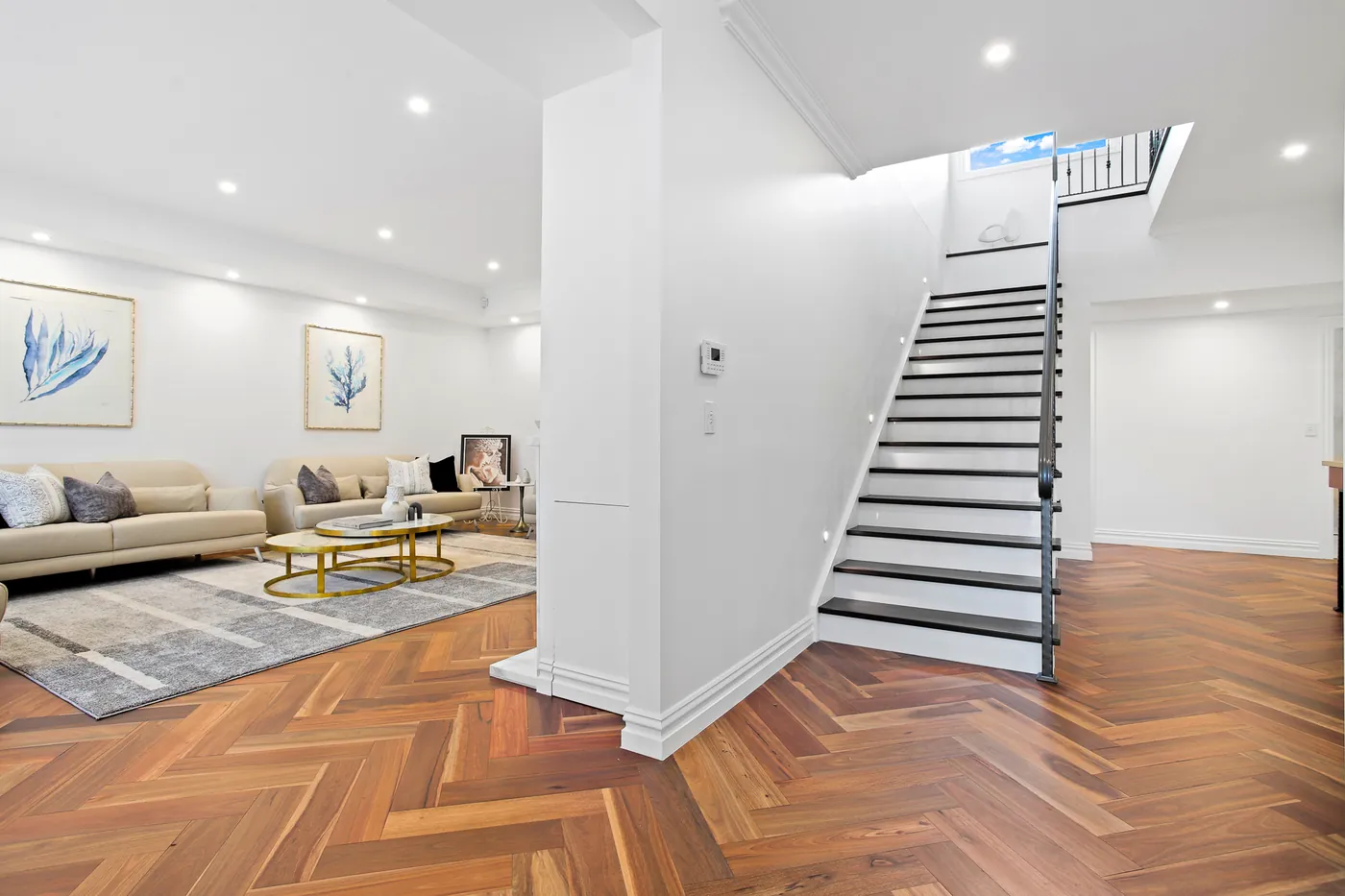 Feature staircase and void