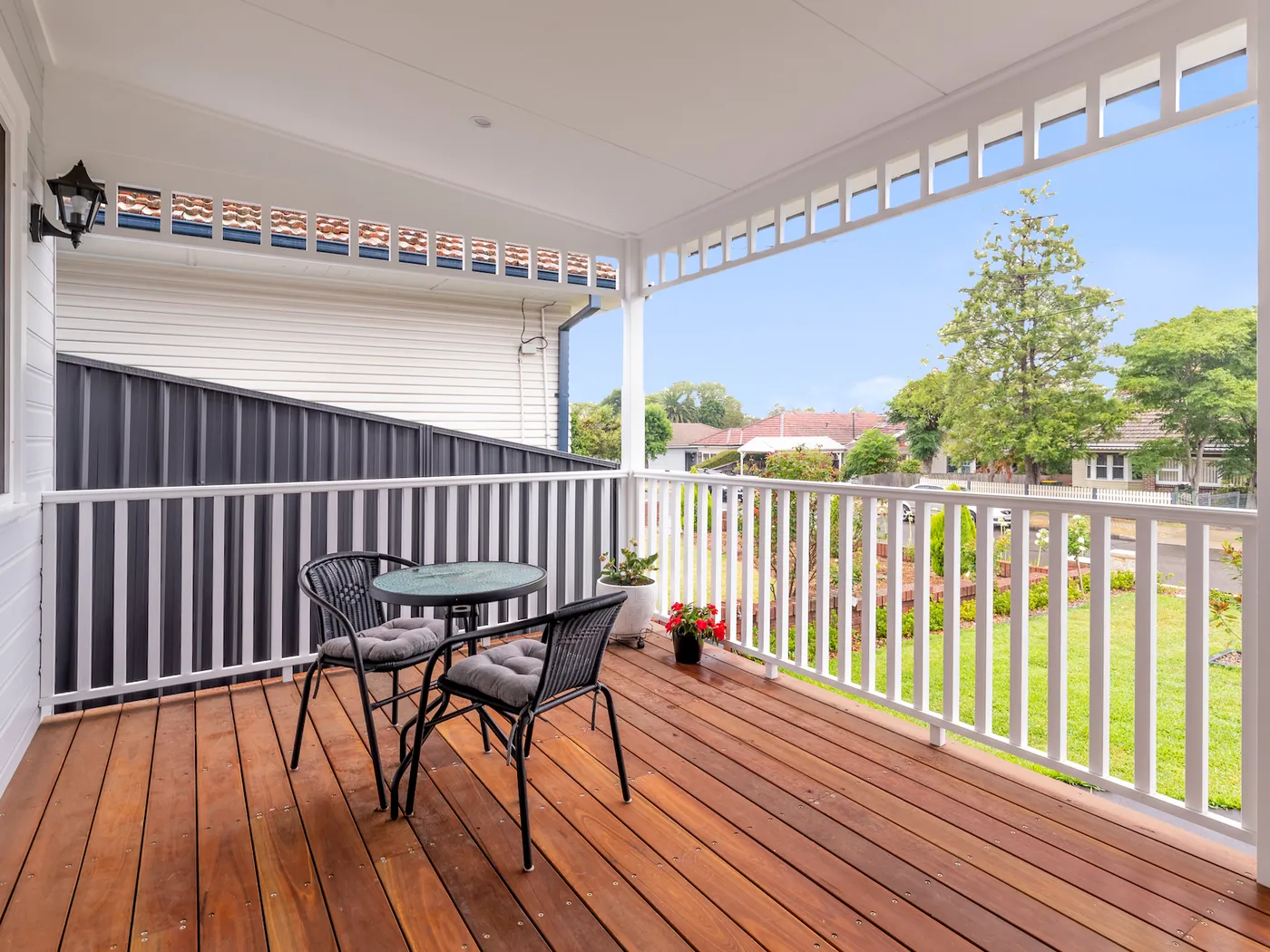 Front verandah and hardwood decking